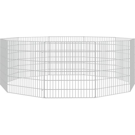 Maison Exclusive - Recinto per Animali Ruspante 10 Pannelli 54x60 cm Ferro Zincato