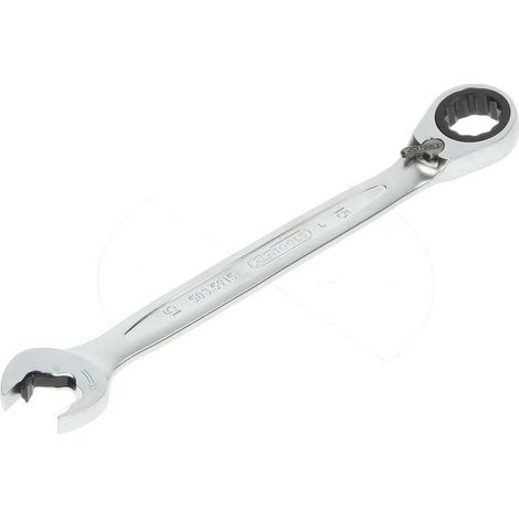 KS TOOLS DUO GEARplus llave combinada con función de carraca en el lado de boca 15 mm reversible - 503.5915
