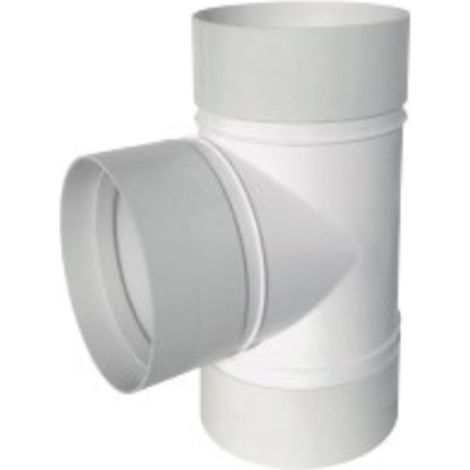 Culotte Y FFF Ø125 pour tube Ventilation Rond Ø125 Blanc - First Plast
