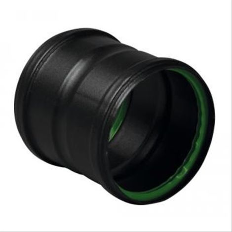 Rallonge FF 120mm conduit pellets émail noir mat diam 80mm