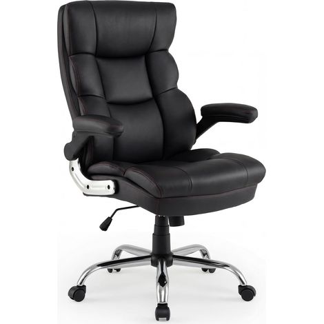COSTWAY Sedia Ufficio Scrivania Gaming Ergonomica Computer In Pelle Sintetica Direzionale Capacità Elevata Ruote Girevoli Regolabile Altezza Schienale Alto Br (1/5)