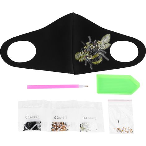 Kit de peinture diamant innovant 33x13cm, bouche-à-bouche unisexe, loisirs créatifs DIY décoration, motif abeille AA442 (1/5)
