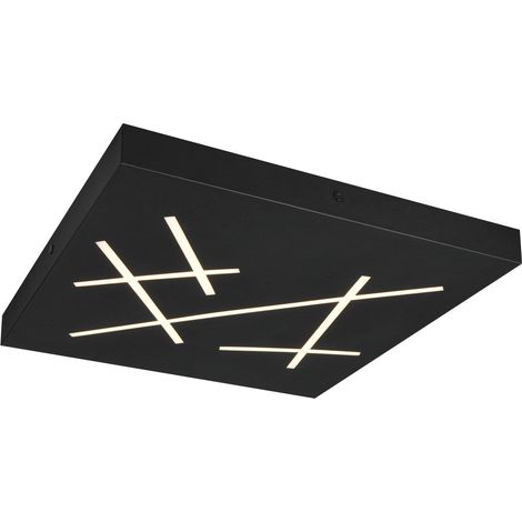 Plafoniera LED Trio Snip metallo nero L 50 cm 24 W luce calda dimmerabile per soggiorno 2750 lm rif. 630810132 (1/2)