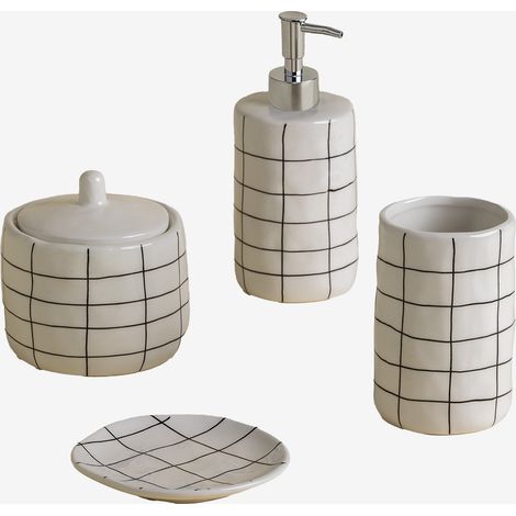 SKLUM Badezimmer-Set aus Steinzeug von Yolven Grau Chrom