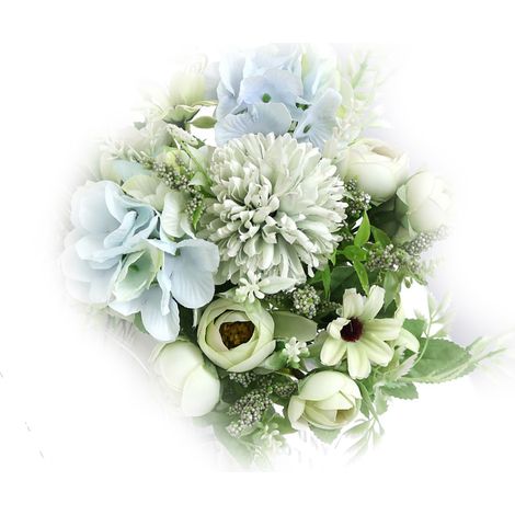 Boule de fleurs artificielles en soie, détails réalistes, longue durée, idéale pour la photographie (vert).