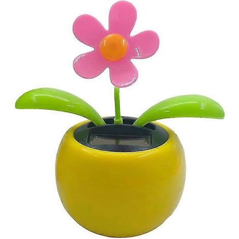 Lustige Auto-Dekoration, solarbetrieben, farbenfrohe Cartoon-Blume, tanzendes Schaukelspielzeug fürs Armaturenbrett – das perfekte Geschenk für Freunde-F (1/5)
