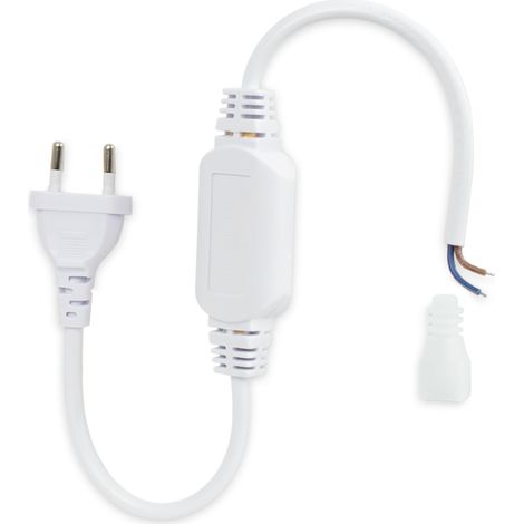 Barcelona Led – Câble d'alimentation redresseur pour ruban LED COB 220V AC – Support jusqu'à 50m de bande LED – Connexion directe au réseau électrique