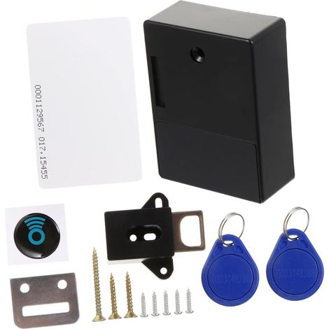 Système d'ouverture d'armoire RFID sans fil dissimulé avec porte (1/5)