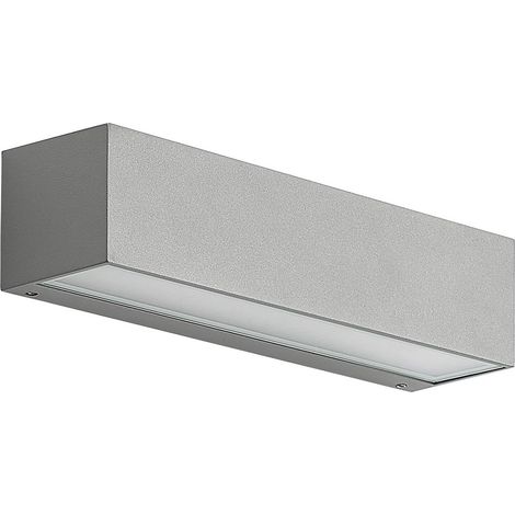 Arcchio Lámpara de pared Led exterior 'Lengo' en Gris Aluminio
