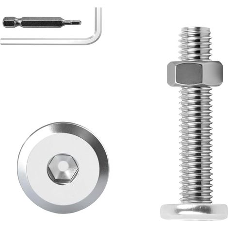 50 Pièces Vis à Tête Plate M6 x 25 mm Inox 304 A2 (1/5)