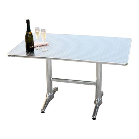 Tavolo in alluminio e acciaio 110x70 cm MALIGI HOME MG/CURCUMA Alluminio-Acciaio