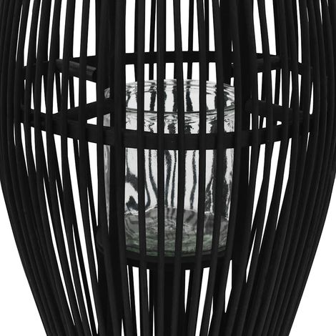 Bougeoir suspendu Bambou Noir 60 cm (1/5)