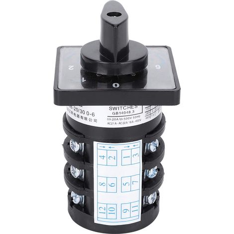 Rotary Switch 20A 500V 12 Pole 7 Positions for Industrial Control Lines Conversion (1/5)