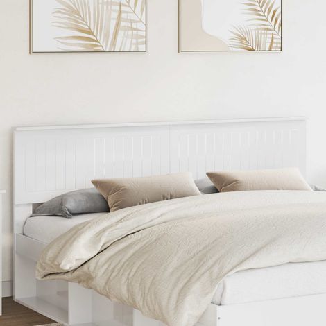 Tête de lit-Panneau de lit Blanc Brillant 180 cm Bois d'ingénierie 420525 (1/5)