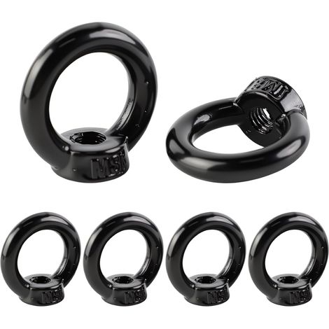 Anneau De Levage,6 Pcs Ecrou M8,écrous Vélo M8,Oeillet Inox(Noir) (1/5)