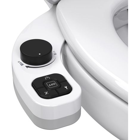 Bidet Toilette WC Bidet Japonaise Pulvérisateur Bidet Kit Abattant WC Alle De Bain avec Double Buses rétractables autonettoyantes (1/5)