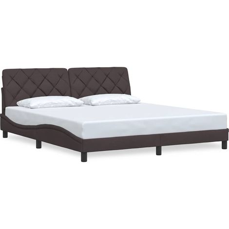 Maison Exclusive - Giroletto senza Materasso Marrone Scuro 180x200 cm Tessuto (1/5)