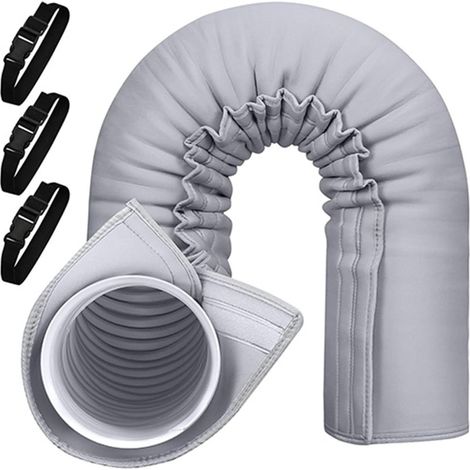 Housse isolante pratique pour conduits de climatisation avec sangles élastiques, qui empêche les pertes de chaleur dans les conduits de 5 et 6 pouces. (1/5)