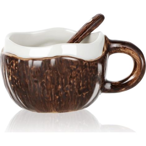 Cadeau Drole - Tasse Cafe - Mug Original, 250 ml, Cadeau Parfait pour la Famille et les Amis, Avec Cuillère, Idéale pour la Maison, Bureau, Anniversaire, Céramique de Haute Qualité, Design Élégant (1/5)