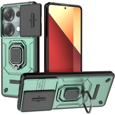 Funda para Xiaomi Redmi Note 13 Pro 4G / Poco M6 Pro 4G, con soporte para la lente de la cámara, color verde. (1/5)