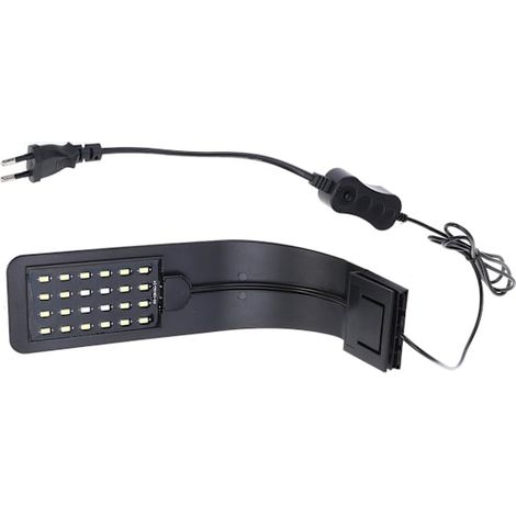 Lampe LED pour aquarium, clip réglable, design ultra-mince, pour poissons et plantes aquatiques, structure noire et bleue.-AquaForge (1/3)
