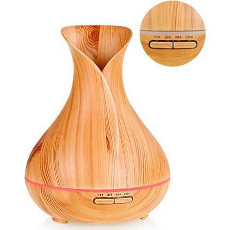 Humidificateurs d'air de vase,version bois,mise hors - TepidBee - tension automatique,veilleuse colorée (1/3)