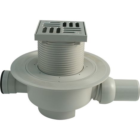 Boden-Deckenablauf, kürzbar Aufsatz 100mm,DN 50, 100x100mm (1/3)