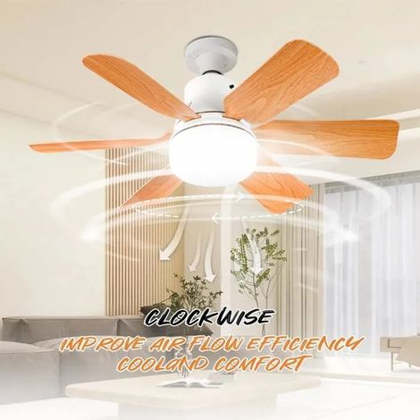Ventilateur de plafond silencieux 6 pales ventilateur de plafond 40w lumière dimmable pour chambre, salon, cuisine, 85v-265v (1/4)