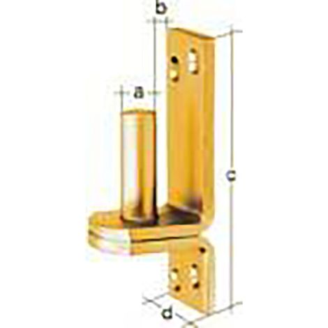 ALBERTS Kloben auf Platte, disp., Dorn Ø20 mm, Abstand 20 mm, Platte HxB167x60 mm