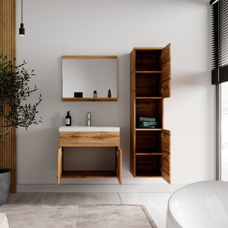 Meuble de salle de bain BADPLAATS Montreal - 60 cm - Chêne - Armoire rangement — vue 4
