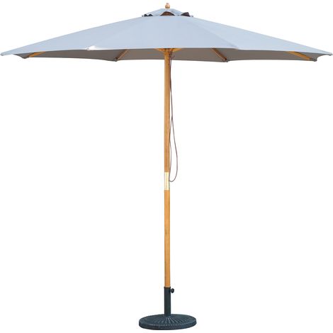 Mint Essentials Bali Wood Parsol in Taupe- 2.85m (1/3)