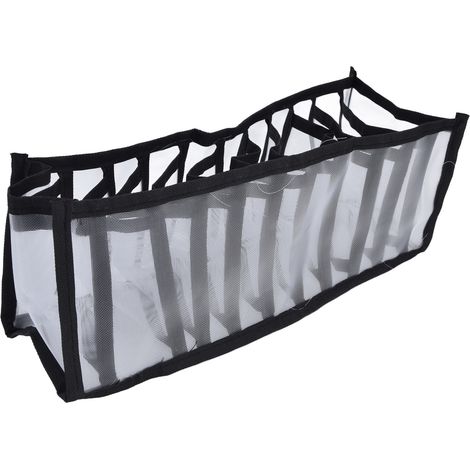 Boîte de Rangement pour Sous-vêtements - Tiroir Pliable avec 11 Cases pour Culottes, Chaussettes et Soutiens-gorge