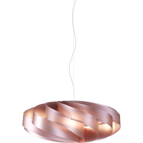 Lampadario Moderno Flat Polilux ® Pink Metal E Metallo Cromo 5 Luci E27