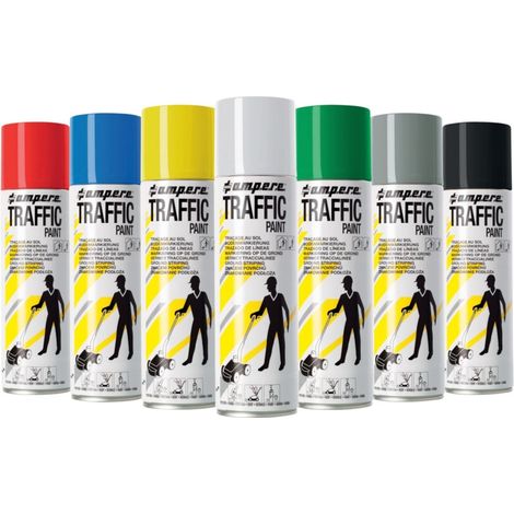 Bodenmarkierspray TRAFFIC PAINT 500ml weiß AMPERE (1/5)