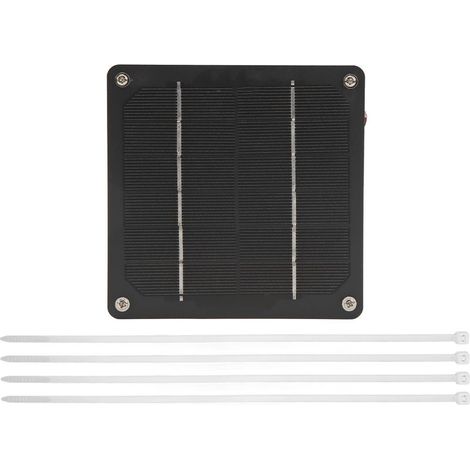 Panneau solaire ventilateur silicium monocristallin pour RV Yacht serres maisons pour animaux de compagnie poulailler salle de bain 5W 6V (1/5)