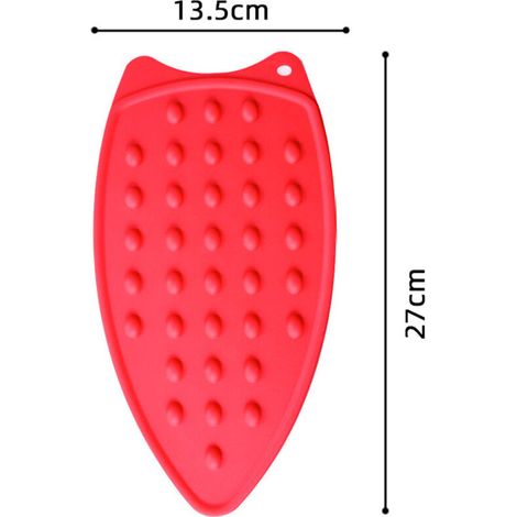 Coussin de repos en fer en silicone, coussin de repos de protection à chaud en fer en silicone, tapis antidérapant résistant à la chaleur pour le repassage du tapis résistant à la chaleur(rouge) (1/5)