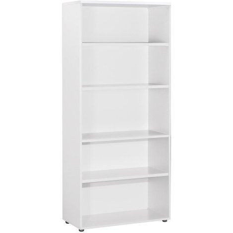 Bibliotheque haute Practica H 200 x L 90 x P 45 cm - Top blanc - Maxiburo