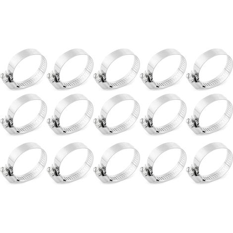 21-44mm Spannbereich 304 Edelstahl American Schneckengetriebe Schlauchschellen 15st
