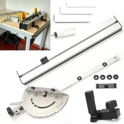 Jauge à onglet pour scie circulaire de table 450 mm Outil professionnel pour scie circulaire de table Miter Gauge Poignée de poussée Jauge à onglet Outil de travail du bois