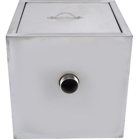 Piège à graisse Commercial 30x30x30cm, intercepteur de connexion en acier inoxydable pour tuyau intérieur de 50mm de diamètre (1/5)