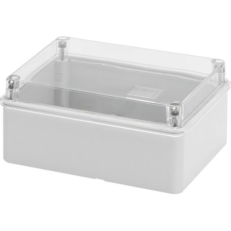 Cassetta di derivazione 240X190X90 coperchio trasparente pareti lisce Gewiss GW44428