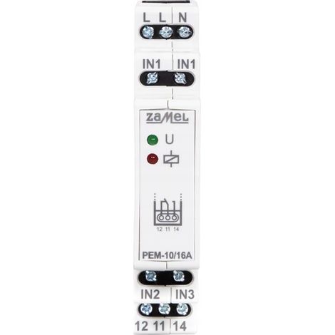 Zamel Relais modulaire PEM-10/16A - 250V AC - Haute capacité - Installation facile - Compact (1/3)