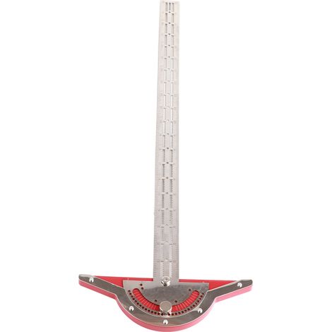 Règle de menuisier à bord réglable 0°70° Haute précision Forme en T unique en acier inoxydable à dents de scie Outil de mesure (20 po) (1/5)