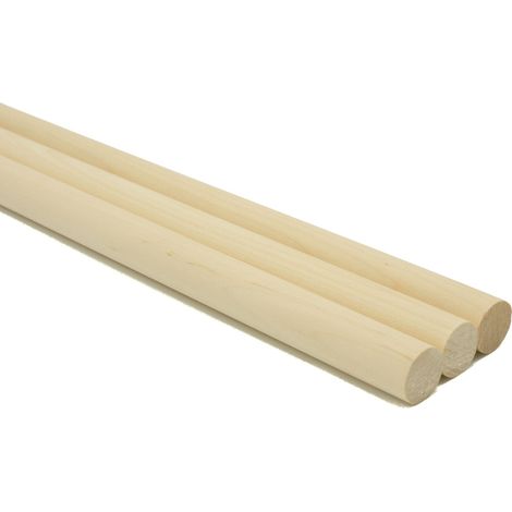 Barra de madera natural (3 unidades, 30 cm, 10 mm)  DD-3010