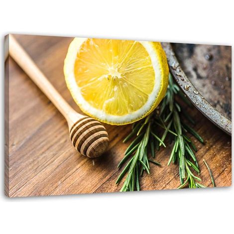 Stampa su tela, Limone e rosmarino - 60x40 (1/4)