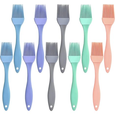 10 Pieces Silicone Basting Brushes 17 cm Silicone Kitchen Brush (1/5)