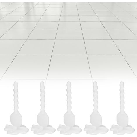 100 Stück/Set wiederverwendbare Fliesen-Nivellier-Abstandshalter, Bodenausgleichs-Nivellier-Abstandshalter in "+"-Form (01) (1/5)