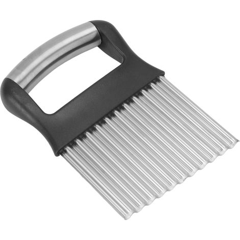 Coupe-pommes de terre ondulées en acier inoxydable antirouille avec poignée ergonomique pour la cuisine (1/5)