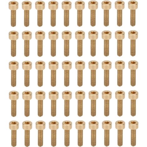 50 Stück Innensechskantschrauben, Kupferbefestigungselemente, Hardware-Werkzeuge, Industriebedarf M4M4x15