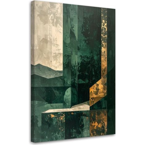 Stampe su Tela, Forme astratte in verde, 20x30 (1/5)